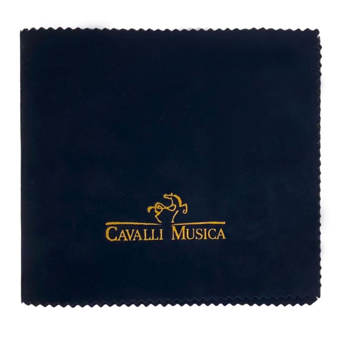 Panno copritastiera per pianoforte Cavalli Musica velluto nero main product photo