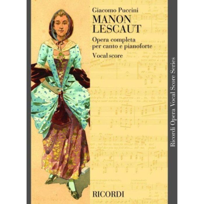 G.Puccini Manon Lescaut opera completa per canto e pianoforte Ed.Ricordi main product photo