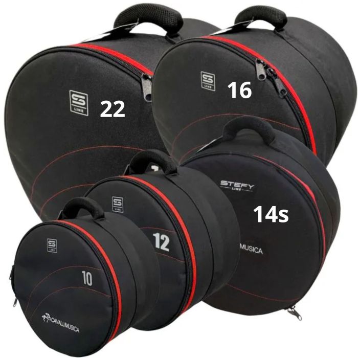 Set borse batteria Stefy Line serie 200 5pz 22/10/12/16/14X6,5 main product photo