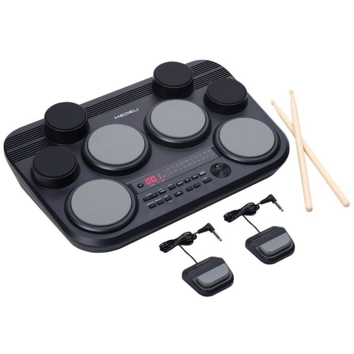 Multipad Medeli DD225 con 8 pad, 2 pedali e bacchette main product photo
