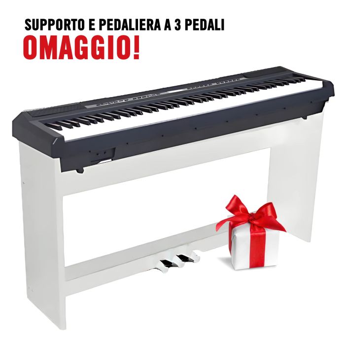 Kit Echord Piano DP1 Black + Supporto WS10 White main product photo