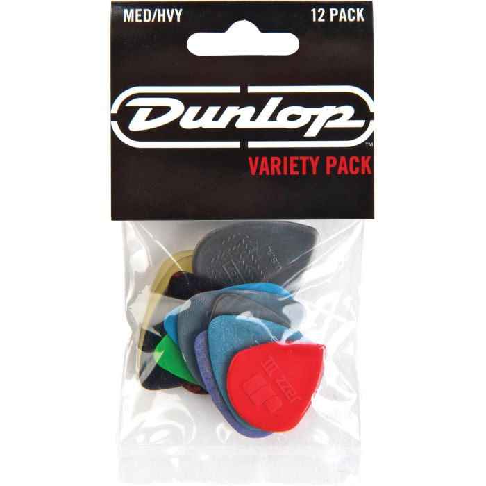 Blister plettri Dunlop assortiti PVP102 Variety pack 12pz medium heavy main product photo