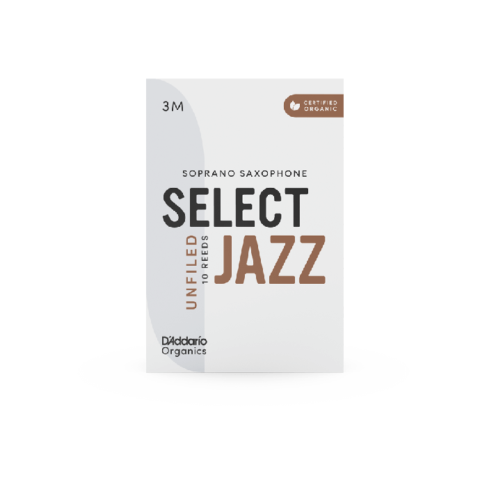 D'Addario Organics Select Jazz Unfiled Soprano Sax n.3M (10-Pack) main product photo
