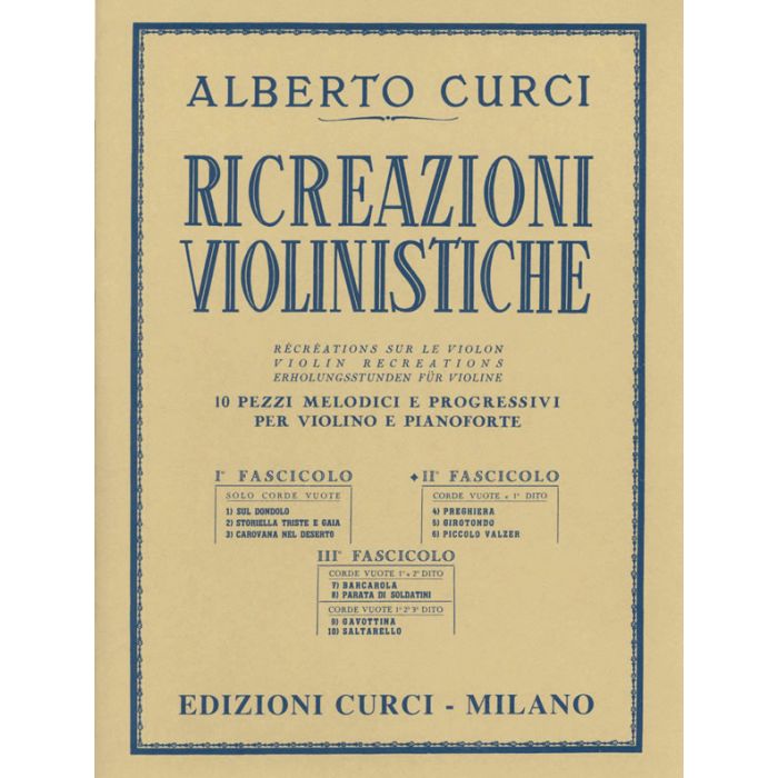 A.Curci Ricreazioni Violinistiche Fascicolo II main product photo