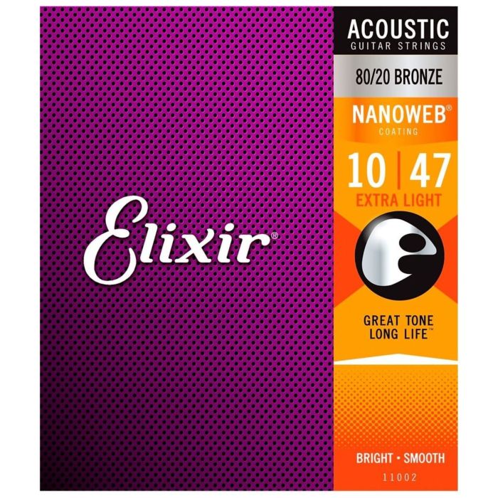 Corde Acustica Elixir 11002 Nanoweb 80/20 Bronze extra light 10-47 main product photo
