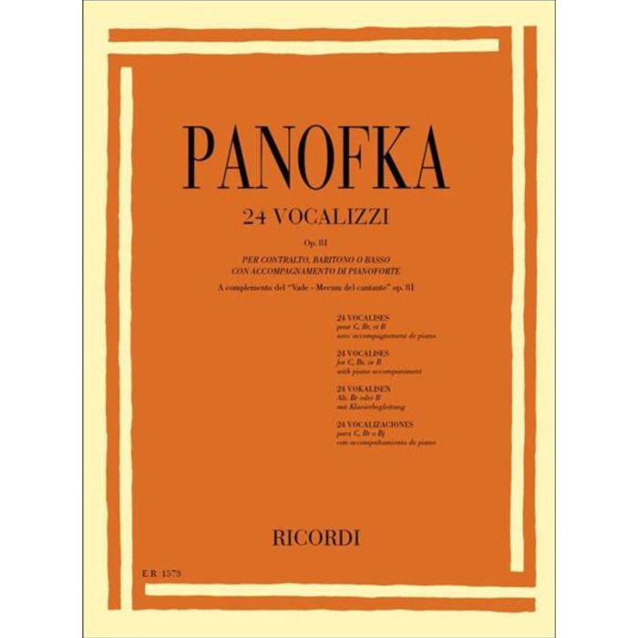 H.Panofka 24 vocalizzi Op.81 Contralto/ Baritono o Basso main product photo