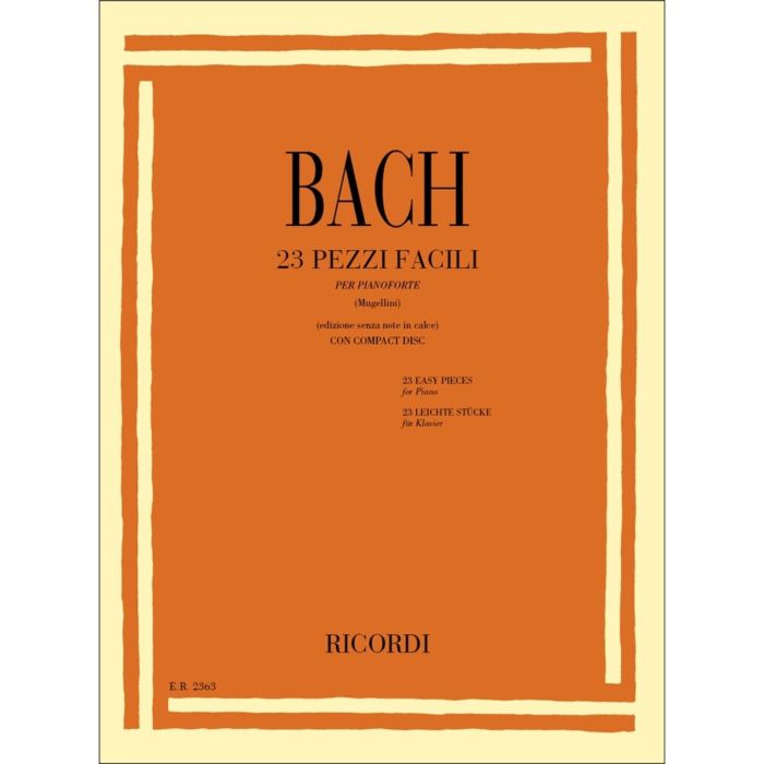 J.S.Bach 23 Pezzi facili con cd main product photo
