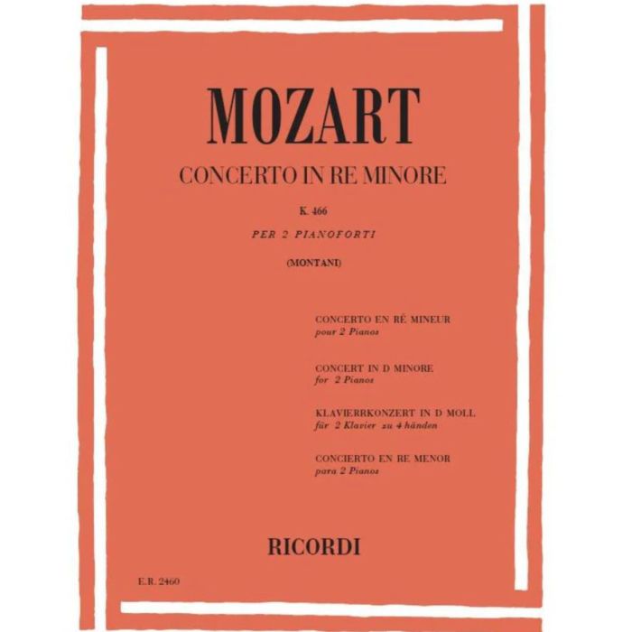 W.A.Mozart Concerto in Re minore k.466 per 2 Pianoforti ed. Ricordi main product photo