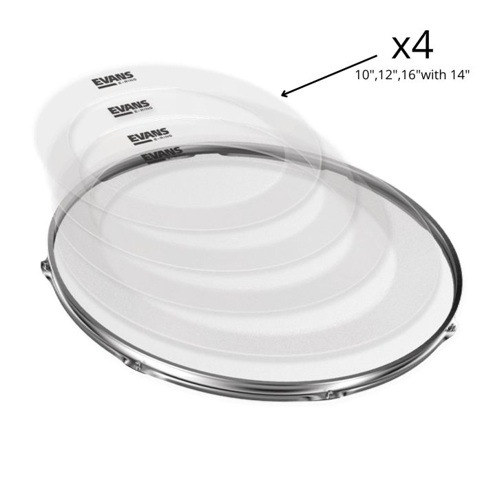 EVANS ER-ROCK Rock Pack (10",12",16") with 14" Snare main product photo