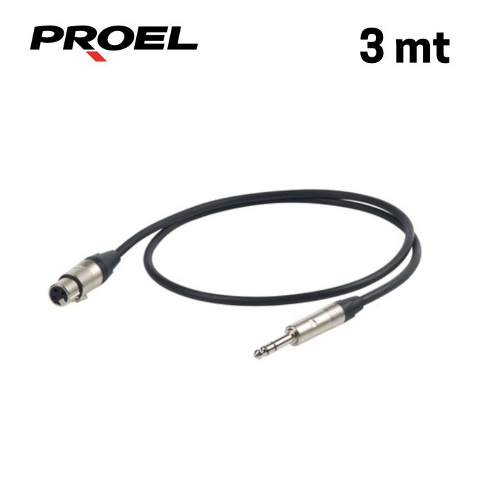 Cavo jack stereo/XLRF 3 mt Proel Esoteric con connettore Neutrik main product photo
