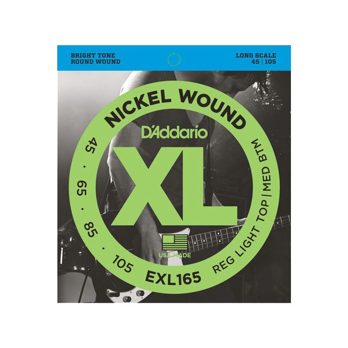 Corde basso elettrico D`Addario EXL165 nickel wound regular light 45-105 main product photo