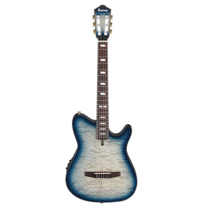 Ibanez FRH20QMN Chitarra Classica Elettrificata cosmic blue starburst low gloss main product photo