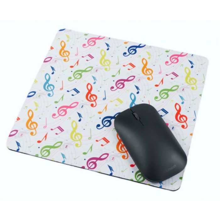 Tappetino mouse bianco con note colorate 23x21 cm Agifty main product photo