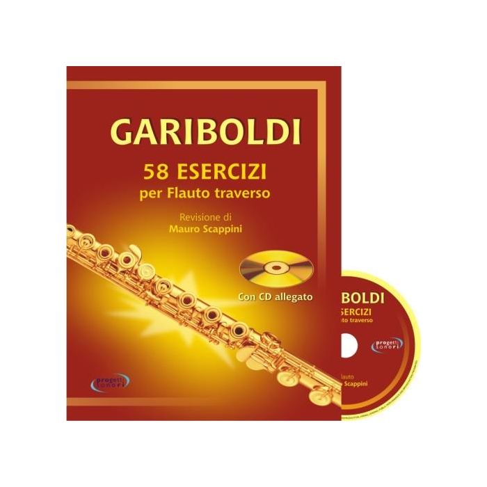 G.Gariboldi 58 Esercizi per Flauto Traverso con cd Ed. Scappini main product photo