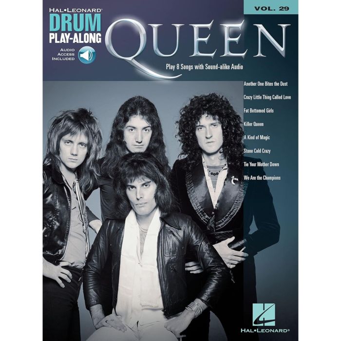 Queen Drum play-along vol.29 book+audio-online main product photo