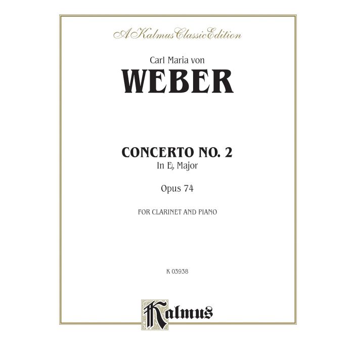 Weber Clarinet concerto no.2 in Eb major Op.74 main product photo