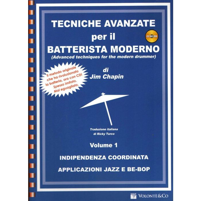 J.Chapin Tecnica avanzata per il batterista moderno Vol.1 con audio in Download main product photo