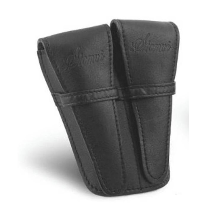 Porta Bocchino 2 Bocchini Tromba in Pelle Nero main product photo