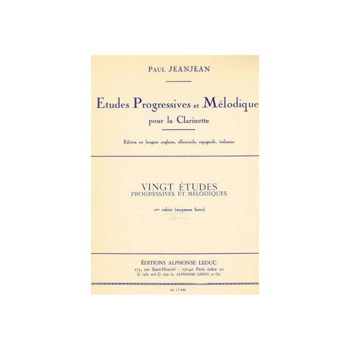 P.Jeanjean 20 Studi Progressivi e Melodici Vol. 2 main product photo