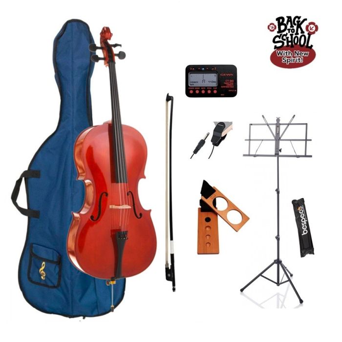 Kit Violoncello 3/4 Luthier Studio 2 con poggiapuntale, leggio, accordatore e pickup main product photo