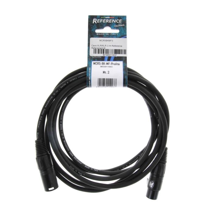 Cavo XLR/XLR 3 mt Reference Prolite MCR3-BK-MF-3 main product photo