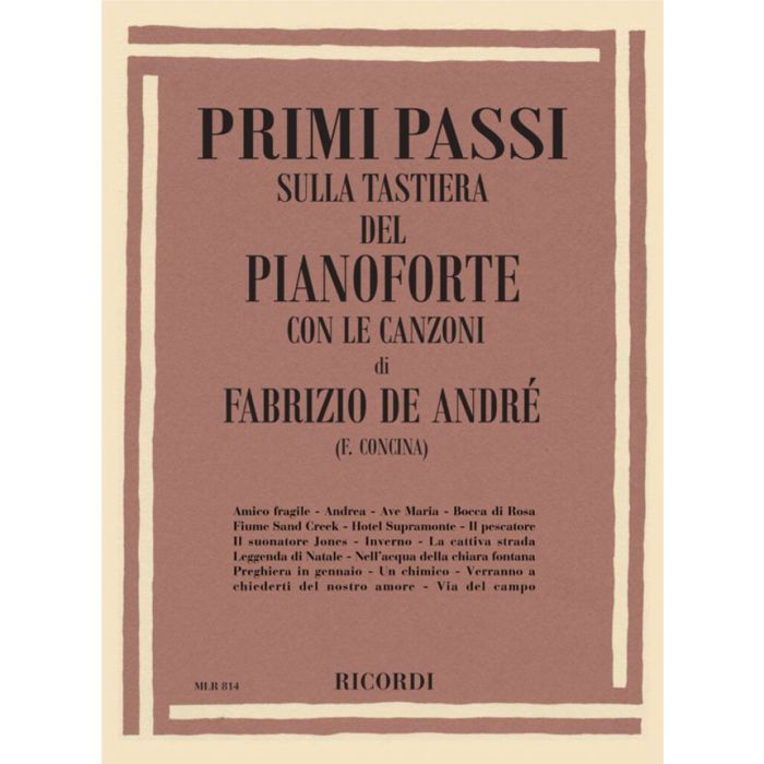 F. Concina Primi Passi sulla Tastiera con le canzoni di De Andrè main product photo