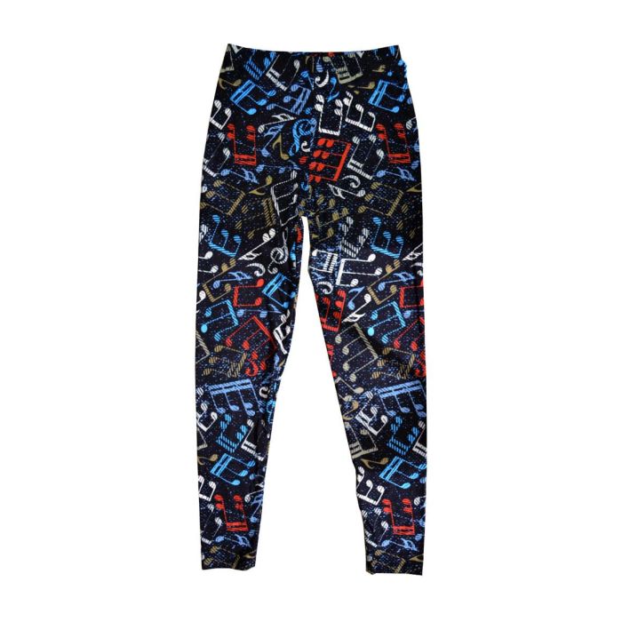 Leggings AimGifts nero con note multicolor main product photo