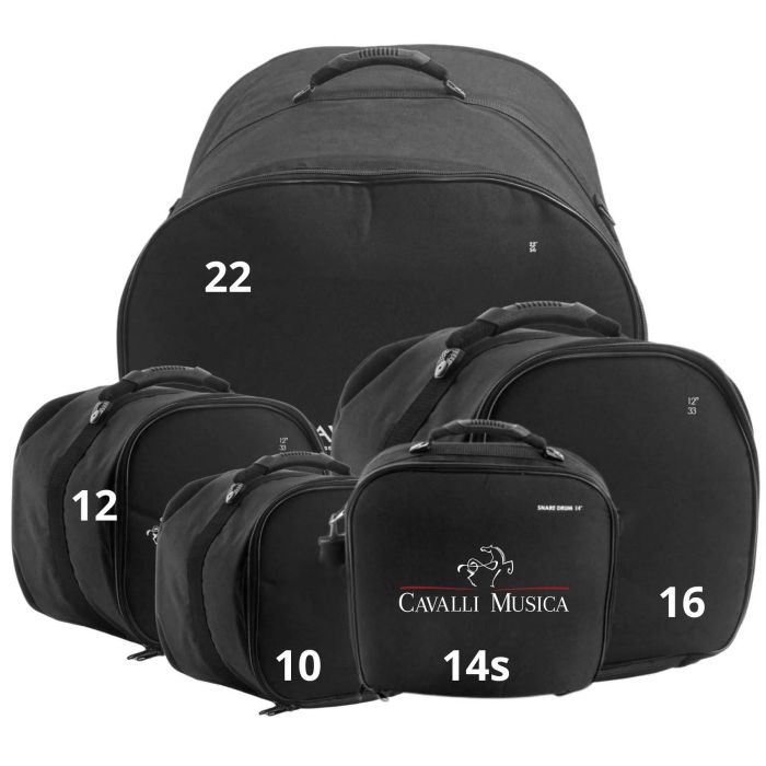 Set borse batteria Cavallimusica 5pz 20/14/12/10/14 main product photo