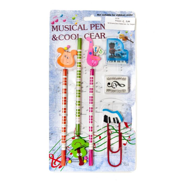 Set Scrivania Dedo 3 Matite Note - Clip -Temperino - Gomma main product photo