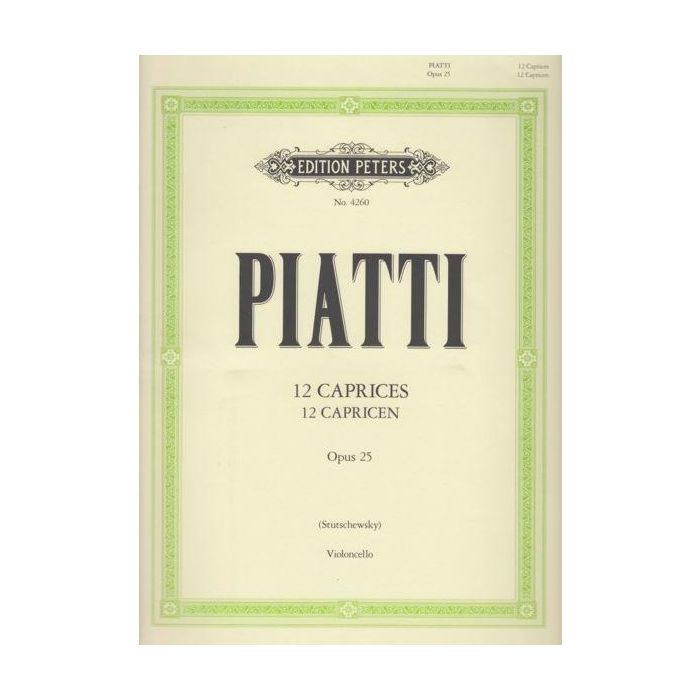 C.A.Piatti 12 capricci Op.25 per Violoncello main product photo