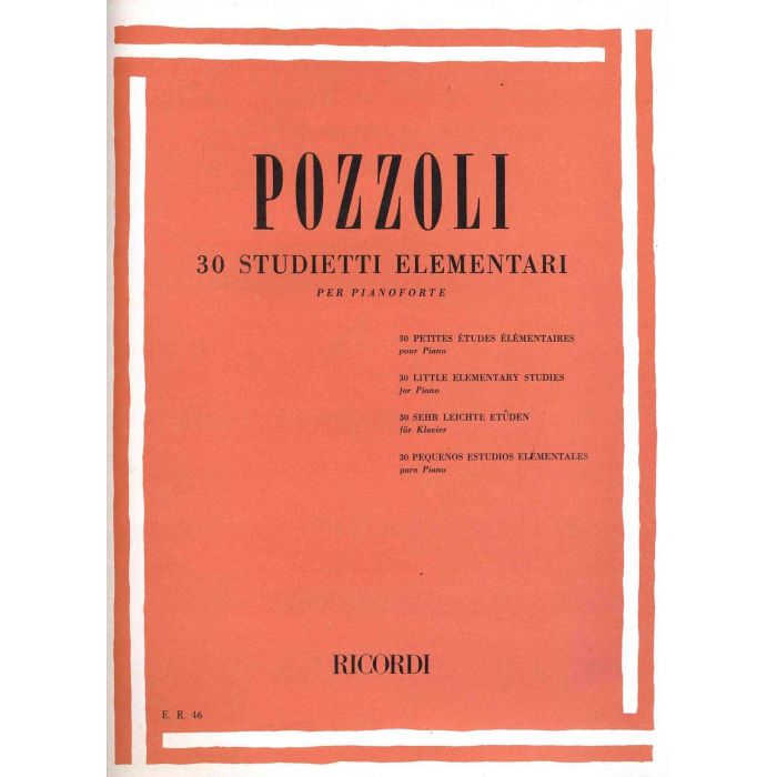 Pozzoli 30 studietti elementari per pianoforte main product photo