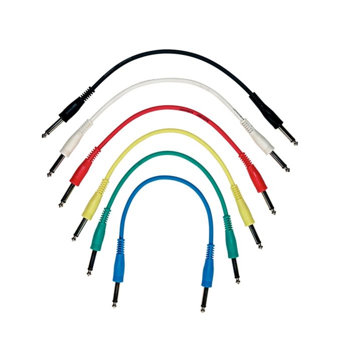 Cavo patch 30cm Rockcable Jack mono da 6,3  6 pz colori asortiti  main product photo