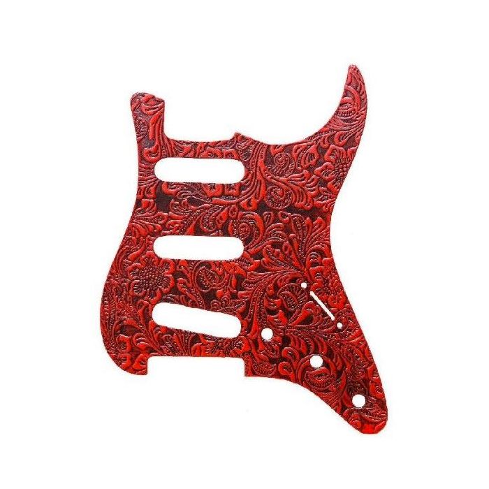 Battipenna Righton Pickguard-S Stratocaster red floral main product photo