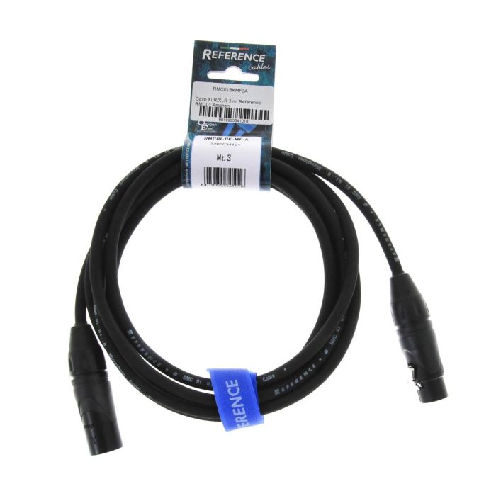 Cavo XLR/XLR 3 mt Reference RMC01 Amphenol nero main product photo