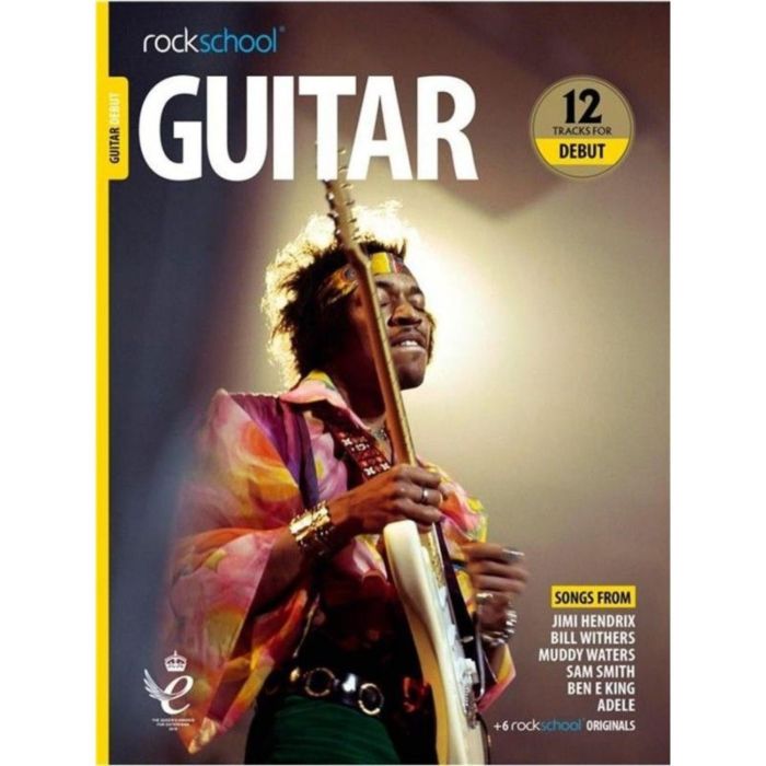 Rockschool guitar Debut 12 tracks book+audio online main product photo