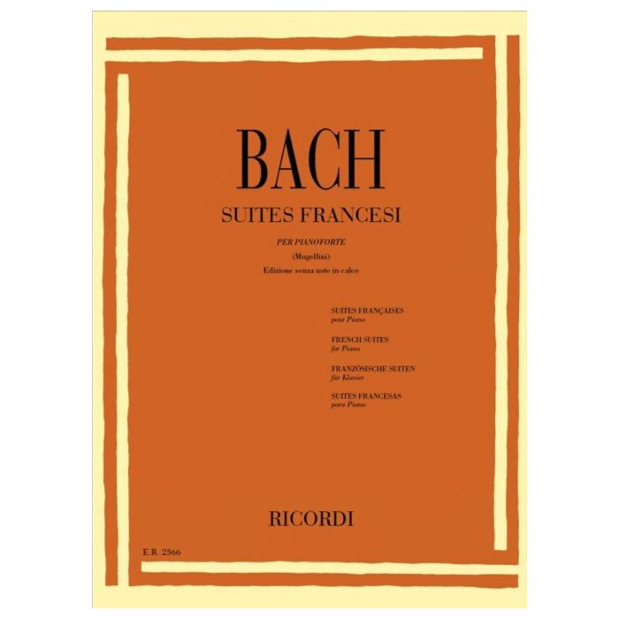 J.S.BACH 6 Suites francesi per Pianoforte Bwv 812-817 ed. Ricordi  main product photo