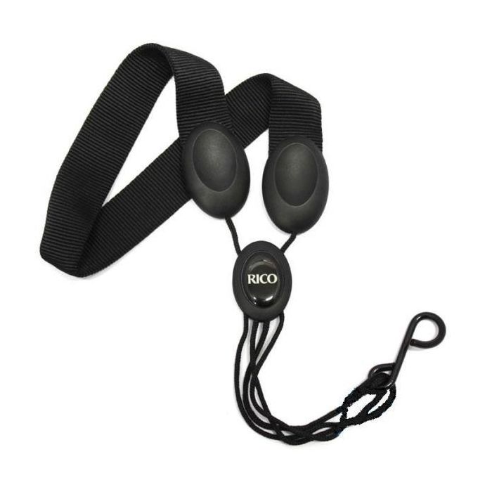 Tracolla Sax Soprano/Alto in tessuto con gancio serie Solid Black Rico SJA11 main product photo