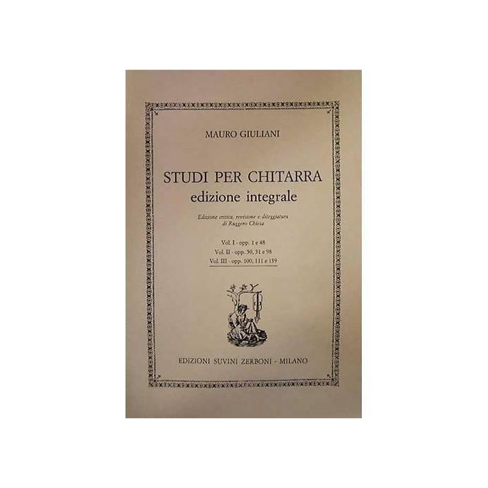 Sor Studi per chitarra vol. 3 op. 44-60ed. integrale rev. Ruggero Chiesa main product photo
