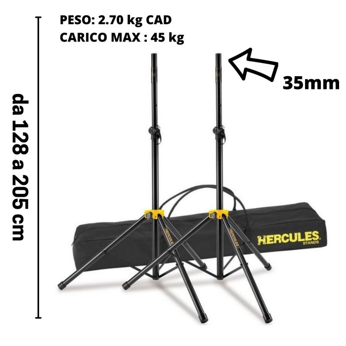 Coppia Supporto Casse Hercules SS200 BB con borsa  main product photo