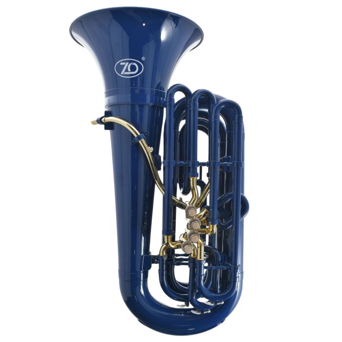 Tuba plastica ZO ZTU20 3/4 Hybrid blu e pistoni oro in ottone main product photo