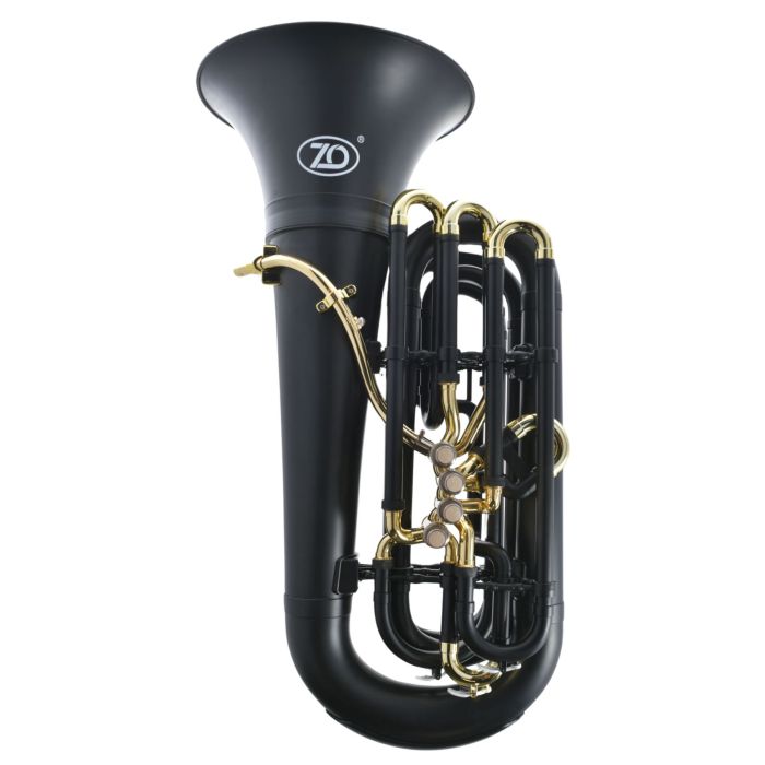 Tuba plastica ZO ZTU20 3/4 Hybrid nera opaca e pistoni oro in ottone main product photo