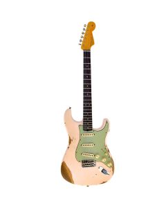 Fender Custom Shop Stratocaster '63 Heavy Relic rw Chitarra Elettrica shell pink con custodia