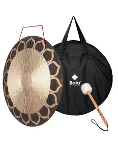 Sela SEGO40WIL Wind Gong 40" bronzo con battente e borsa fiori di loto