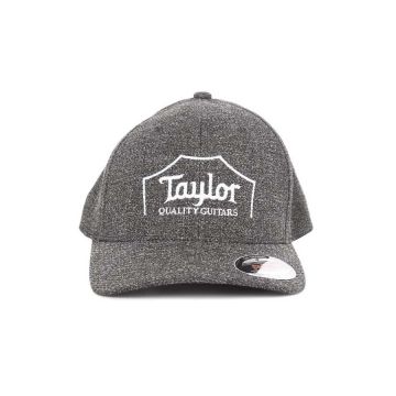 Cappello Taylor 00404 flexfit grigio con logo bianco corona L/XL