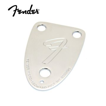 Piastra Fender Vintage-Style Neck Plate "F" chrome 3 bolt 