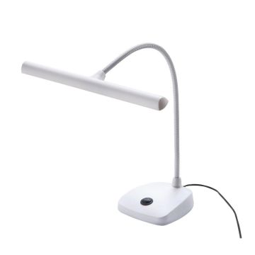 Lampada per pianoforte K&M con base in zinco colore bianco