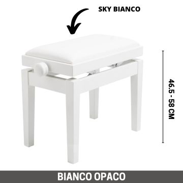 CGM 125EX-BS Panca alzabile Bianco Satinato Skay bianco