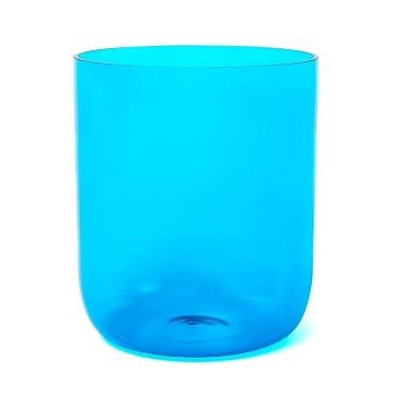 Campana Cristallo trasparente blu Energy SOL 432Hz 18cm 5° Chakra con custodia