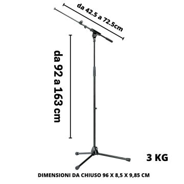 Asta Microfono giraffa K&M 21080-300-55