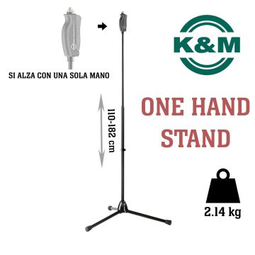 Asta Microfono dritta K&M 25680-300-55 h.110/182 cm
